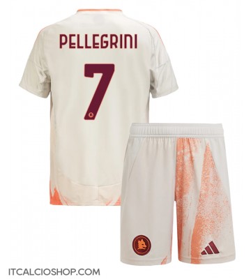 AS Roma Lorenzo Pellegrini #7 Seconda Maglia Bambino 2024-25 Manica Corta (+ Pantaloni corti)